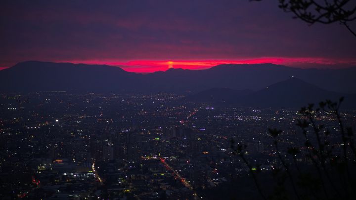 Santiago al atardecer.